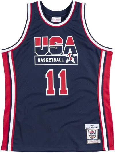 Mitchell & Ness Authentic "team Usa 1992 David Robinson" Jersey In Blue