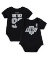 Mitchell & Ness Baby Boys And Girls  Wayne Gretzky Black Los Angeles Kings Captain Patch Name And Num In Black