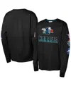 Mitchell & Ness Big Boys And Girls Black Charlotte Hornets Hardwood Classic All Over Long Sleeve T-shirt