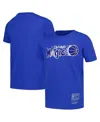 Mitchell & Ness Big Boys And Girls Blue Orlando Magic Hardwood Classics Retro Logo T-shirt In Blue