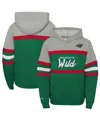 Mitchell & Ness Big Boys And Girls Green Minnesota Wild Head Coach Pullover Hoodie In Green