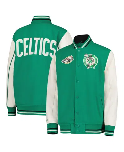 Mitchell & Ness Big Boys And Girls Kelly Green Boston Celtics Full-snap Varsity Jacket