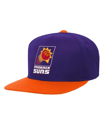 Mitchell & Ness Kids' Big Boys And Girls  Purple, Orange Phoenix Suns Two-tone Snapback Hat In Purple,orange