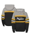 Mitchell & Ness Big Boys And Girls Black Pittsburgh Penguins Head Coach Pullover Hoodie In Black
