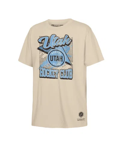 Mitchell & Ness Kids' Big Boys And Girls Natural Nhl Utah Off The Grid T-shirt
