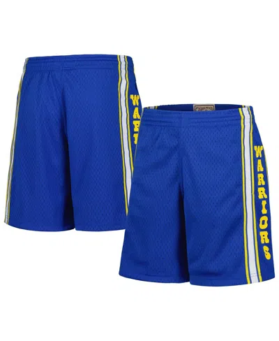 Mitchell & Ness Kids' Big Boys And Girls Royal Golden State Warriors Hardwood Classics Swingman Shorts