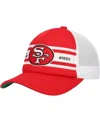 Mitchell & Ness Big Boys And Girls Scarlet San Francisco 49ers Stripe Trucker Adjustable Hat In Scarlet