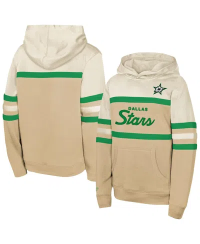 Mitchell & Ness Kids' Big Boys And Girls Tan Dallas Stars Head Coach Pullover Hoodie