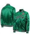 Mitchell & Ness Big Boys  Kelly Green Boston Celtics Hardwood Classics Satin Raglan Full-snap Jacket In Kelly Green