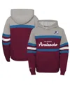 MITCHELL & NESS BIG BOYS MITCHELL & NESSÂ BURGUNDY COLORADO AVALANCHE HEAD COACH PULLOVER HOODIE