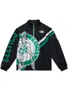 Mitchell & Ness Boston Celtics Exploded Logo Warm-up Jacket In Black