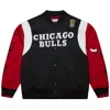 Mitchell & Ness Chicago Bulls Team Origins Satin Full-snap Jacket In Black