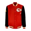 Mitchell & Ness College Jacket Men's Nfl Team Legacy Varsity Jacket Kanchi In Red/black
