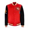 Mitchell & Ness College Jacket Men's Nfl Team Legacy Varsity Jacket Saf49e Red/black In Red/black