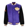 Mitchell & Ness College Jacket Men's Nhl Team Legacy Varsity Jacket Loskin In Purple/black