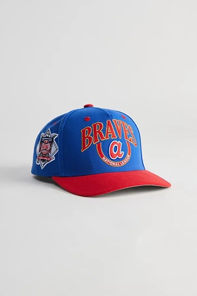 Mitchell & Ness Crown Jewels Pro Atlanta Braves Snapback Hat In Blue, Men's At Urban Outfitters