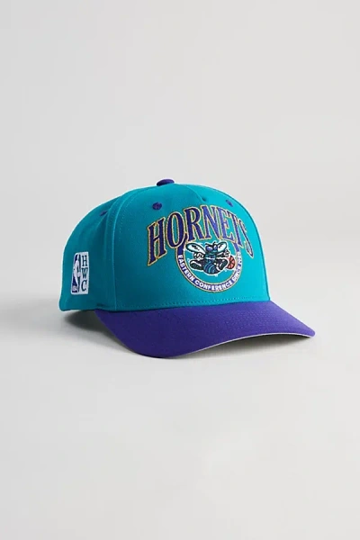 Mitchell & Ness Crown Jewels Pro Charlotte Hornets Snapback Hat In Sky, Men's At Urban Outfitters In Blue