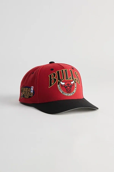 Mitchell & Ness Crown Jewels Pro Chicago Bulls Snapback Hat In Red, Men's At Urban Outfitters In Pink