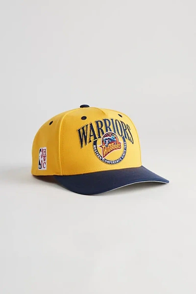 Mitchell & Ness Crown Jewels Pro Golden State Warriors Snapback Hat In Gold, Men's At Urban Outfitters In Yellow
