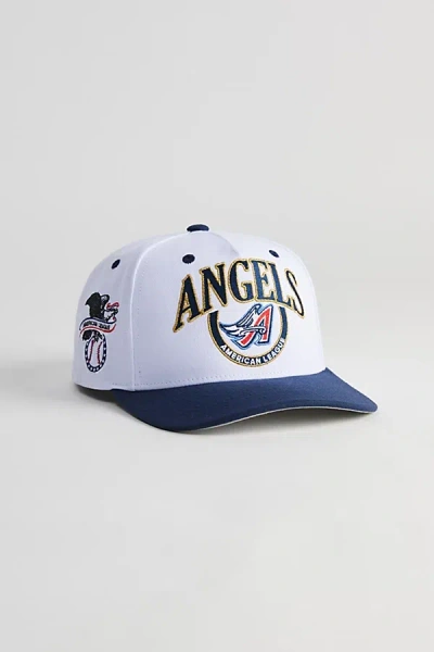 Mitchell & Ness Crown Jewels Pro La Angels Snapback Hat In White, Men's At Urban Outfitters