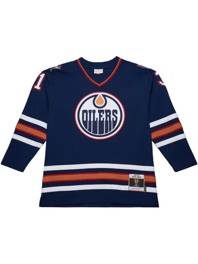 Mitchell & Ness Edmonton Oilers 1997/98 Curtis Joseph Power Play Jersey In Blue