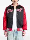 Mitchell & Ness Chicago Bulls Double Clutch Lw Satin Jacket In Black
