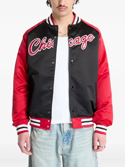 MITCHELL & NESS EMBROIDERED VARSITY JACKET