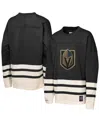 Mitchell & Ness Girls Black Vegas Golden Knights Chainstitch Heavyweight Long Sleeve Top In Black
