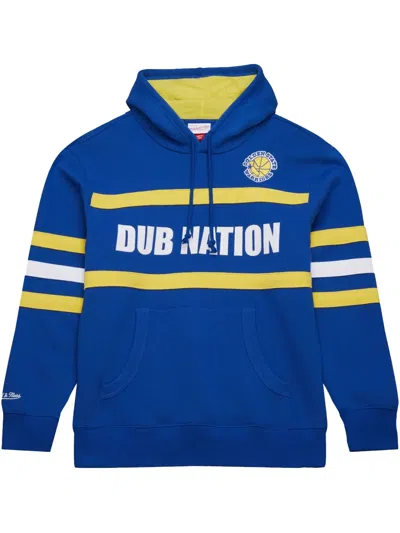 Mitchell & Ness Golden State Warriors Head Coach Hoodie In Blue