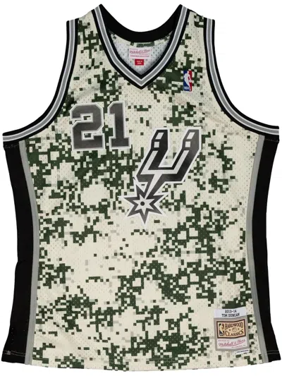 Mitchell & Ness Hardwood Classics Swingman "nba San Antonio Spurs 2013-14 Tim Duncan" Jersey In Neutrals