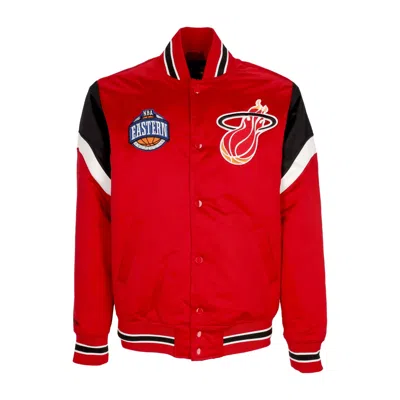 Mitchell & Ness Jacket Bomber Men Nba Heavyweight Satin Jacket Miahea Original Team Colors