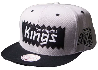 Pre-owned Mitchell & Ness Los Angeles Kings Sta3 Wool Snapback Cap In Silver/black