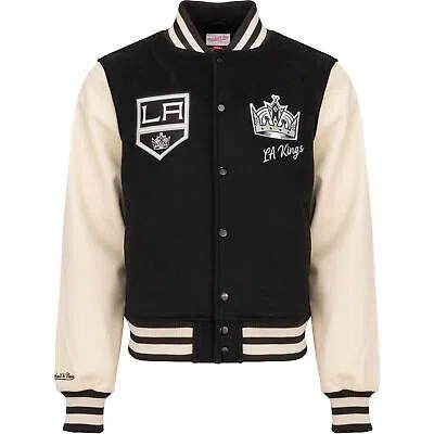 Pre-owned Mitchell & Ness M&n Legacy Varsity College Jacke - Nhl Los Angeles Kings In Schwarz