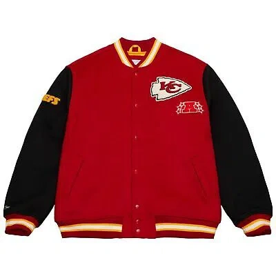 Pre-owned Mitchell & Ness M&n Legacy Varsity Wool Jacke - Nfl Kansas City Chiefs In Rot