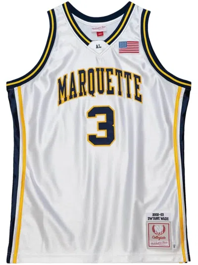 Mitchell & Ness "marquette 2002 Dwyane Wade" Basketball Jersey In White