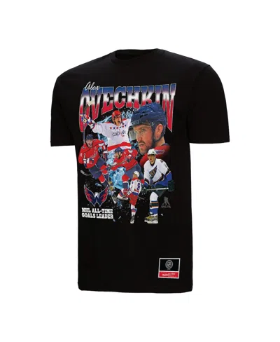 Mitchell & Ness Men's Alexander Ovechkin Black Washington Capitals Nhl All-time Leading Goal Scorer Graphic T-shirt
