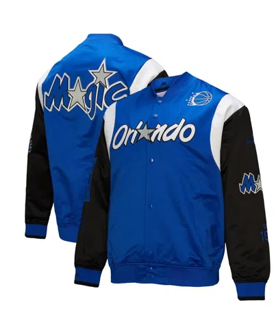 Mitchell & Ness Men's And Women's Blue Orlando Magic Vintage Team Origins Satin Full-snap Jacket