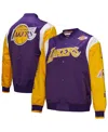 Mitchell & Ness Men's And Women's Purple Los Angeles Lakers Vintage Team Origins Satin Full-snap Jacket In Purple