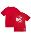 Mitchell & Ness Men's And Women's Red Atlanta Hawks Hardwood Classics Mvp Throwback Logo T-shirt In Red