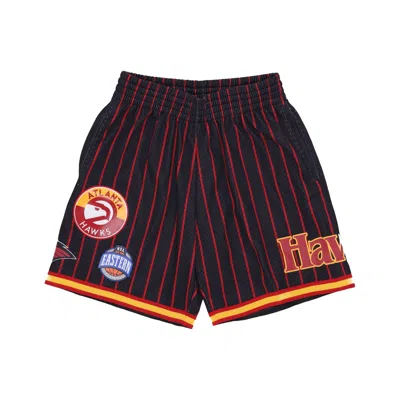 Mitchell & Ness Men's Basketball Shorts Nba Hometown Mesh Short Hardwood Classics Atlhaw Black/red