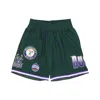 Mitchell & Ness Men's Basketball Shorts Nba Hometown Mesh Short Hardwood Classics Milbuc Green/purple In Green/purple