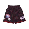Mitchell & Ness Men's Basketball Shorts Nba Hometown Mesh Short Hardwood Classics Phi76e In Black/red