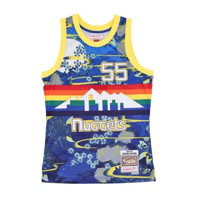 Mitchell & Ness Men's Basketball Tank Top Nba Ah Swingman Jersey 5.0 Hardwood Classics 1991 No 55 Dikembe Mutombo De In Blue