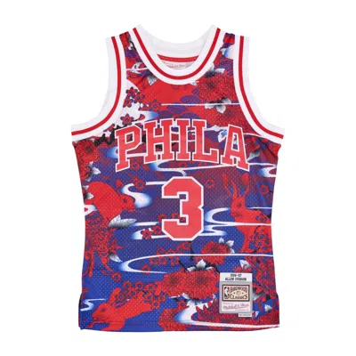 Mitchell & Ness Men's Basketball Tank Top Nba Ah Swingman Jersey 5.0 Hardwood Classics 1996 No 3 Allen Iverson Phi76 In Red/royal