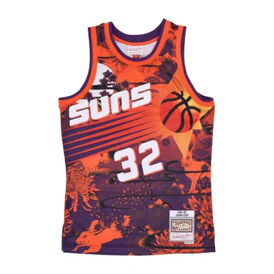 Mitchell & Ness Men's Basketball Tank Top Nba Ah Swingman Jersey 5.0 Hardwood Classics 1999 No 32 Jason Kidd Phosun In Orange/purple
