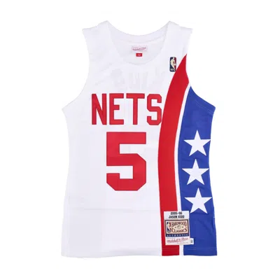 Mitchell & Ness Men's Basketball Tank Top Nba Alternate Jersey Hardwood Classics No 5 Jason Kidd 2005-06 Nejnet In White/original Team Colors