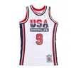 Mitchell & Ness Men's Basketball Tank Top Nba Authentic Jersey Hardwood Classics No 9 Michael Jordan 1992 Team Usa In White