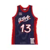 Mitchell & Ness Men's Basketball Tank Top Nba Authentic Jersey Hardwood Classics No.13 Shaquille O'neal 1996 Team Us In Original Team Colors