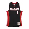 Mitchell & Ness Men's Basketball Tank Top Nba Black Jersey 2012 No 1 Chris Bosh Miahea Black In Black