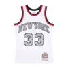 Mitchell & Ness Men's Basketball Tank Top Nba Cracked Cement Swingman Jersey Hardwood Classics No 33 Patrick Ewing N In White
